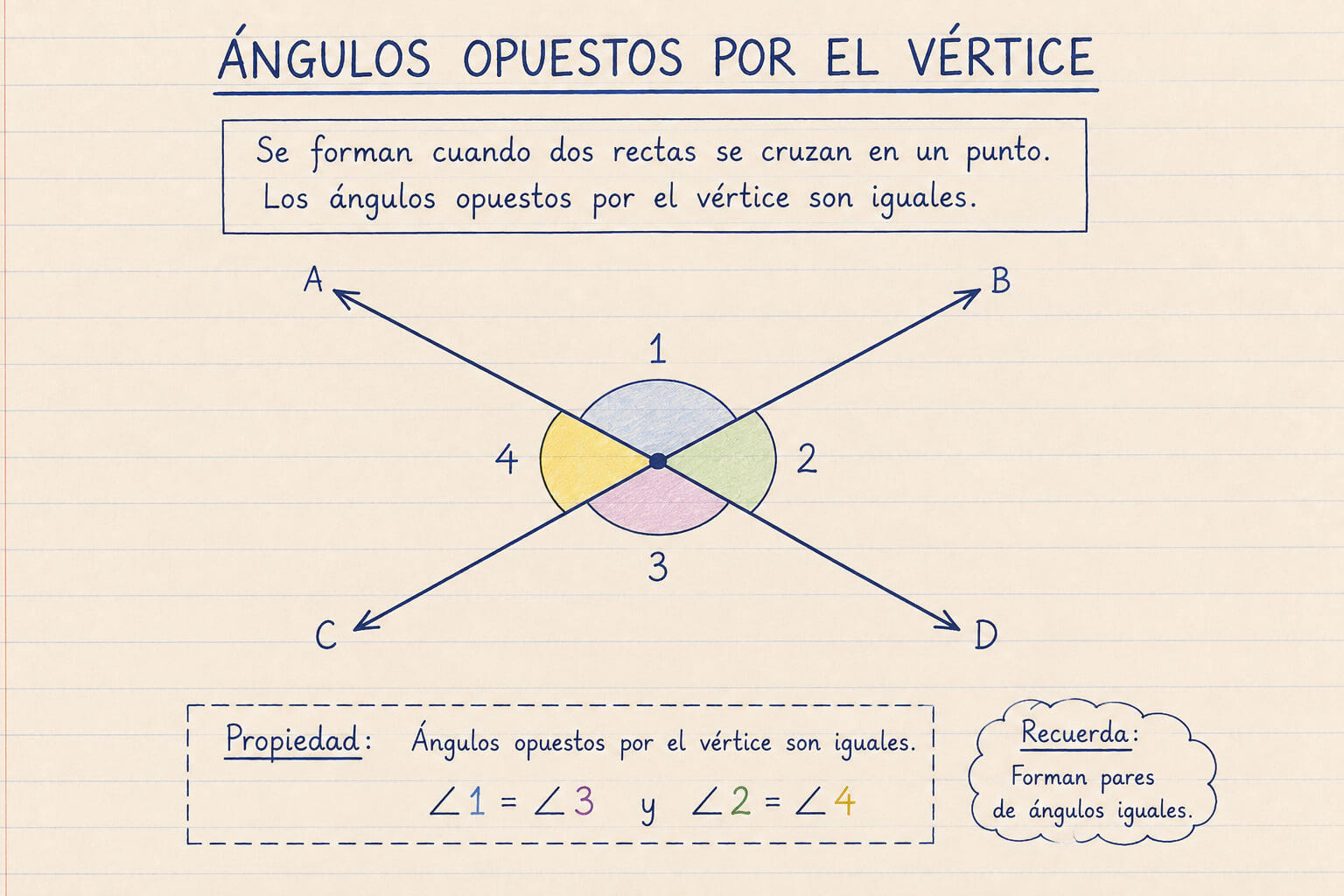 Ángulos opuestos por el vértice