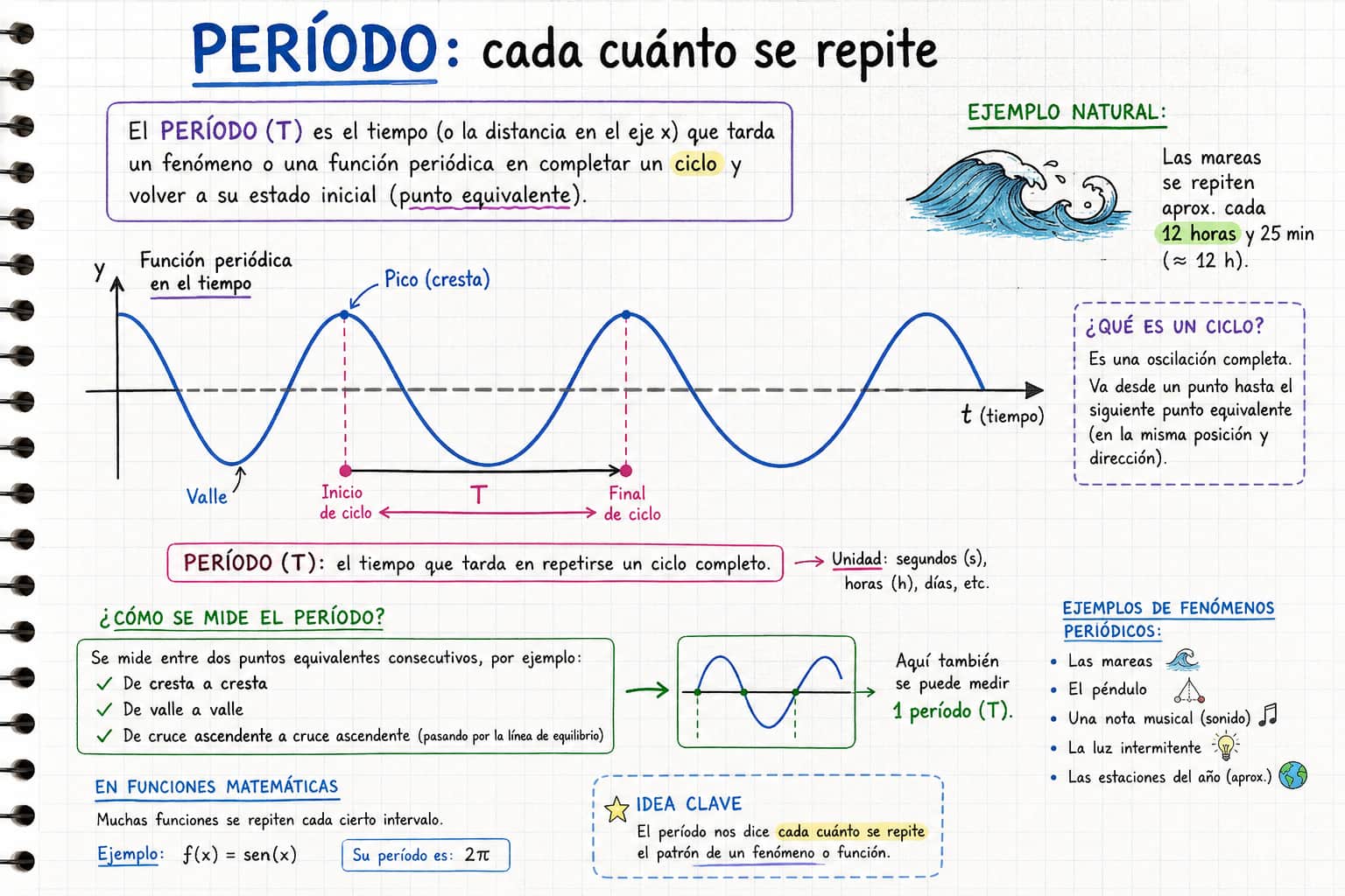 Infografía: el período de una función trigonométrica
